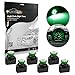 Partsam PC194 194 168 T10 Wedge Instrument Panel LED Light Gauge Cluster Dashboard Indicator Bulb with Twist Lock, Green, Pack of 6
