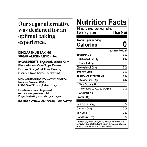 King Arthur, Baking Sugar Alternative, Made with PlantBased