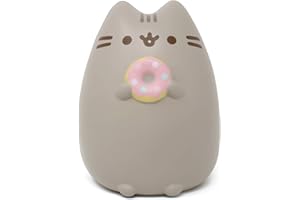 Hamee Pusheen Cat Slow Rising Cute Jumbo Squishy Toy (Bread Scented, 6.3 inch) [Birthday Gift Bags, Party Favors, Gift Basket Filler, Stress Relief Toys] - Pusheen with Donut