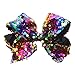 JOYOYO 8 Inches Bows For Girls Glitter Sequins Boutique Big Hair Bow Clips For Teens Toddlers Kids Children Accessory