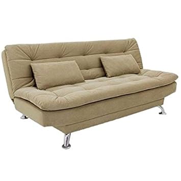 Furny Super Soft Three Seater Sofa Cum Bed Beige Amazon In