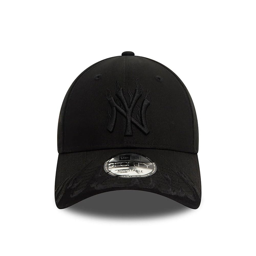 New Era 9Forty Strapback Cap - Flame New York Yankees Black