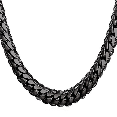 Men heavy chain 9mm wide 18k stamp fashion jewelry stre…