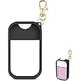 COCGVEL Silicone Case Compatible with Touchland Hand Sanitizer Spray, Protective Case with Keychain for Power Mist and Glow Mist 1 fl oz, Hand Sanitizer Spray Accessory (Black, 1 Pack)