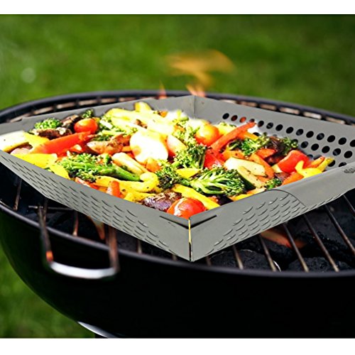 Yukon Glory Large Grilling Basket for Vegetables, Fish Etc. Made of