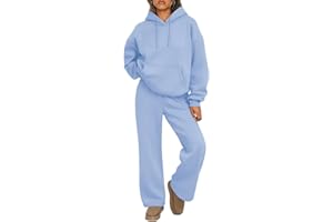 Novlewign Womens 2 Piece Outfits Oversized Sweatshirt Hoodies Baggy Wide Leg Sweatpants Lounge Set Fall Winter Jogging Suit
