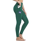 baleaf Women's Leggings with 6 Pockets 25'' High Waisted Workout Yoga Tummy Control 7/8 Ankle Pants