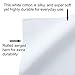 Bandanas for Women Organic Ladies Handkerchiefs for Women Soft Cotton (White Percale, Large (14in x 14in), Pk 3
