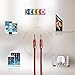eBerry [A04 3.5mm Male to Male Audio Cable (4.6ft/1.4m)] Audio Aux Cable Car and Home Auxiliary Stereo Jack Cable Cord for Headphones, iPods, iPhones, iPads + Black Storage Pouch (Red Connectors)