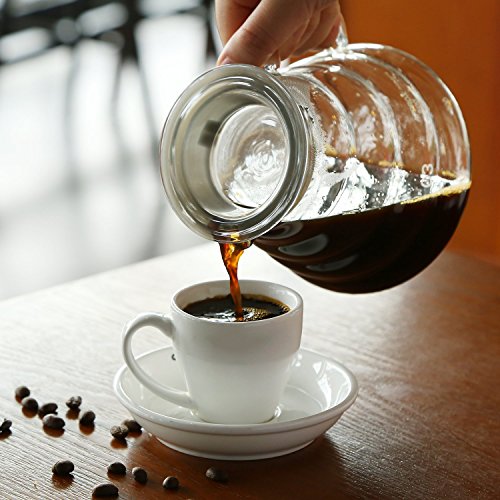 Dealglad Heat Resistant Glass Hand Drip Coffee Pot Coffee Server Kettle Coffee Maker Teapot (600ml)