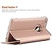 iPhone 6s Plus / 6 Plus Case, Benuo [Touch Series] [View Window] Folio Flip PU Leather Case [Magnetic Closure], Unique Case for iPhone 6 Plus / 6s Plus with Stand & Metal Sensor 5.5 inch (Rose Gold)