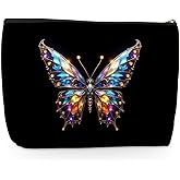 Wenboco Butterfly Gifts Makeup Bag, Butterflies Cosmetic Bags Travel Organizer Bag Makeup Pouch, Birthday Christmas Gift for Women Mom Friend Sister, Butterfly Lover Gifts for Women