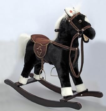 black rocking horse