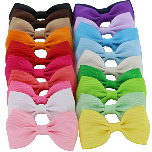 QingHan Baby Girl Boutique Grosgrain Ribbon Hair Bows Alligator Clips For Teens Kids Toddlers Children