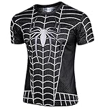 WUKE Men's Casual Spider Short T-shirt
