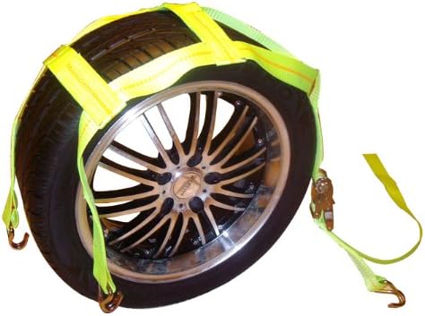 (1-Pair) Tow Dolly Tire Tie Down Strap w/ j-hook