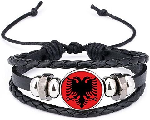 Oh Hei La 2018 World Sports Competition Fans Souvenirs Multi-Layered Time Gem Bracelet Fashion Cowhide Bracelet (Albania)