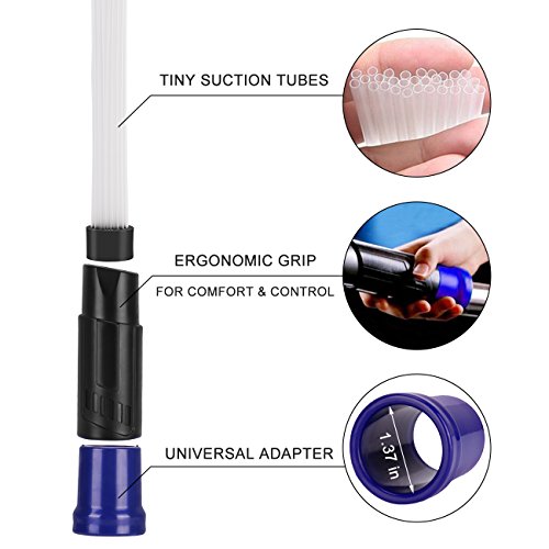 Lambow Vacuum Attachments Dusty Brush Cleaner Dirt Remover Pro Cleaning Tool, Small Suction Brush Tubes Flexible Access to Anywhere, Strong Suction for Corners, Pets, Drawers - Thumbnail 5