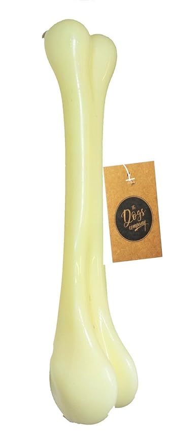The Dogs Company Plastic Dog Bone Chew Toy, Puppy Teething Toy, 9 inches