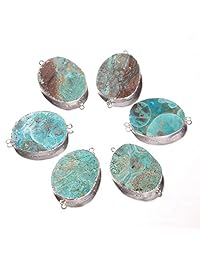Bonnie Jasper Pulsera de piedra hecha a mano de plata con cuentas de árbol de la vida, pulsera de cuero azul con piedra ruzosa Boho 5 envolturas