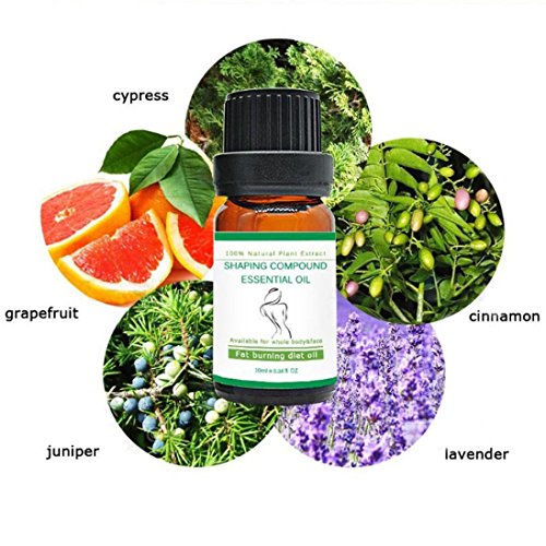 Hunputa 100% Pure Natural Essential Oils ,Slimming Essential Oil Massage Weight Loss Product Leg Body Waist Fat Burning - Thumbnail 6