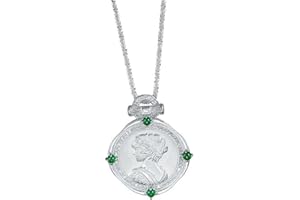 Mythology Greek Godness Queen Coin Necklace,Ancient Greek Symbol Amulet Medal Necklace