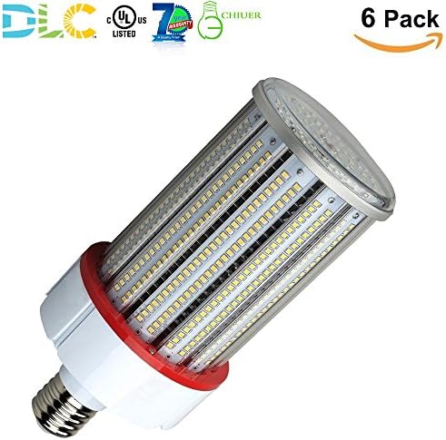 80W LED Corn Bulbs Replacement for 300W MH HID HPS CFL Light Large Retrofit Garage Paking Lot Street Highbay Warehouse Lamp Mogul Screw E39 Base 360° 5000k Daylight 9600lm UL DLC 4.2 Approved (6 Pack)