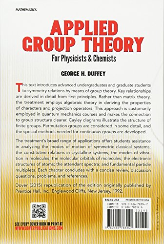 Applied Group Theory: For Physicists and Chemists (Dover Books on Physics) - Image 3