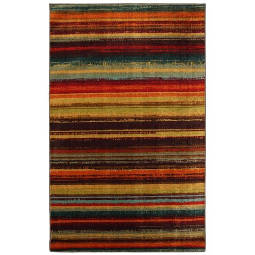 Mohawk Home New Wave Boho StripePrinted Rug, 5'x8', Multi by American Rug Craftsmen