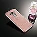 ikasus LG G3 Case, [Full-Body 360 Coverage Protective] Crystal Clear 2in1 Sparkly Shiny Glitter Bling Front Back Full Coverage Soft Clear TPU Silicone Rubber Case for LG G3,Rose Gold