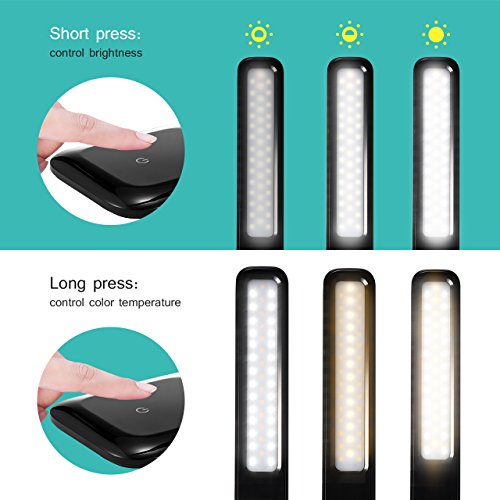 image for LED Desk Lamp, TopElek Eye-caring Folding Table Lamps, Dimmable Office