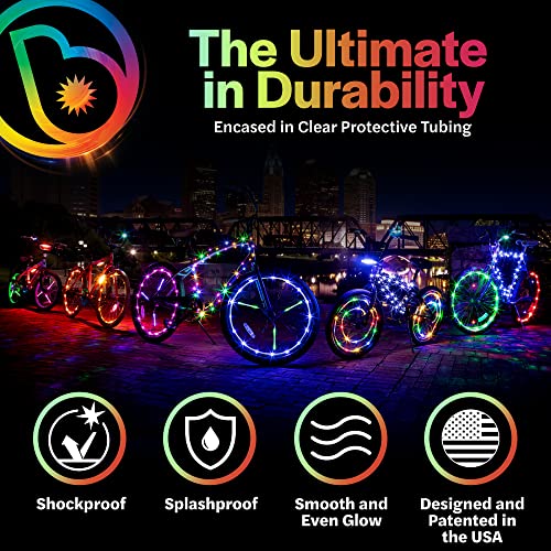 Brightz WheelBrightz LED Bike Wheel Light, Gold Pack of 1 Tire Light Bike Wheel Lights Front