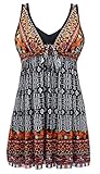 Eomenie Womens Plus Sizes Swimdress Tummy Control One Piece Swimsuits Boyleg Skirted Bathing Suit for Vacation Beach Party