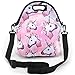 AMARY Neoprene Insulated Tote Picnic Lunch Shoulder Bags with Movable Adjustable Strap for Girls Women Men Boys (Unicorn)