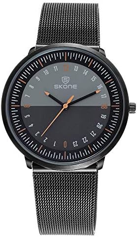 FENKOO Cool Watch SKONE/Men's Steel mesh with Watch Fashion Quartz Watch