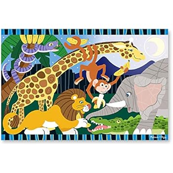 Melissa & Doug Safari Social Jumbo Jigsaw Floor Puzzle (24 pcs, 2 x 3 feet)