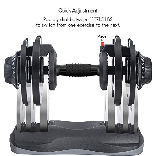 Merax Deluxe 55, 71.5 Pounds Adjustable Dumbbell, 5in1 Dumbbell 1555lb, 1171.5lb Adjustable