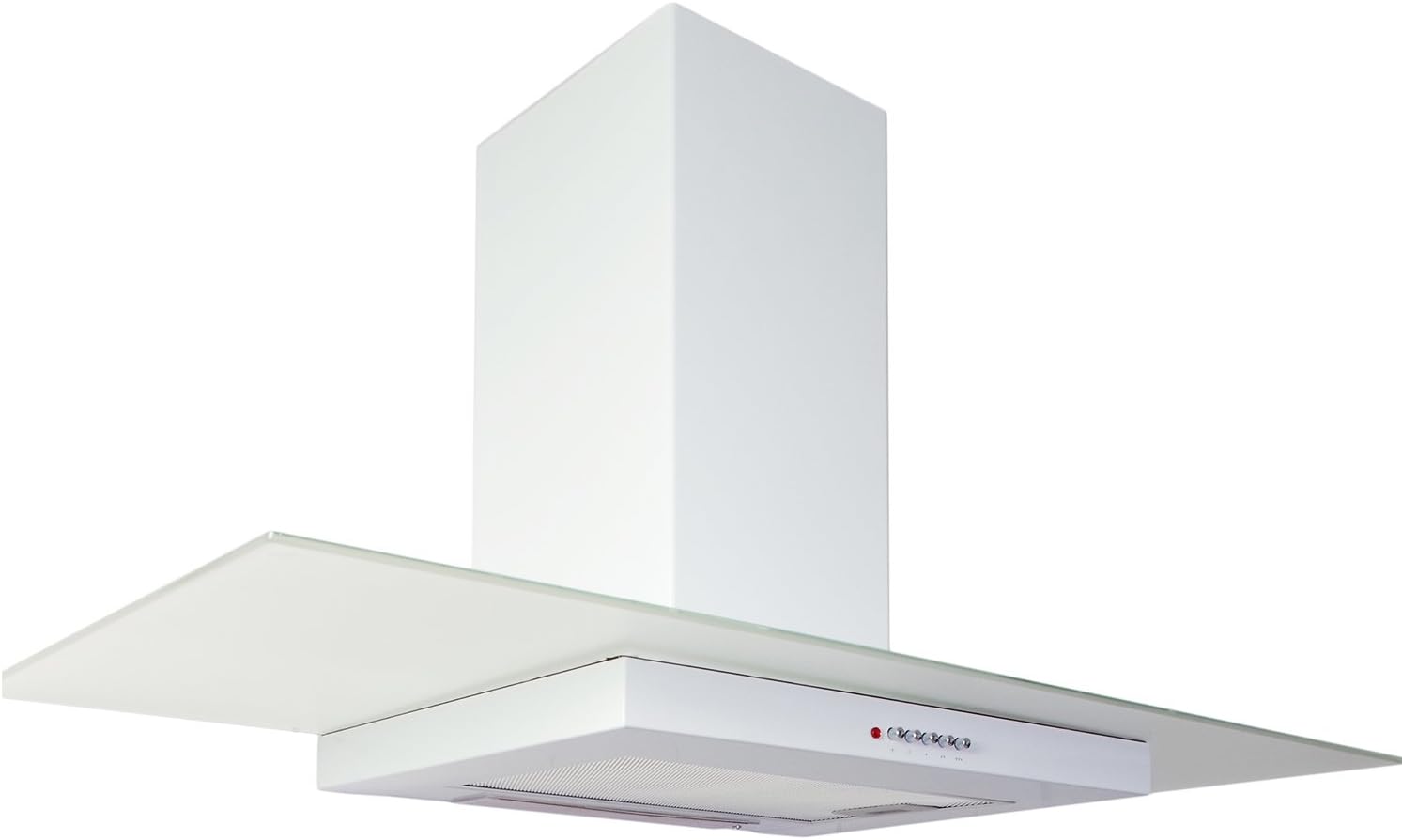 MyAppliances ART11415 100cm White Flat Glass Cooker Hood with Push Button Control