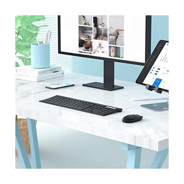 Bluetooth-Keyboard-and-Mouse-Jelly-Comb-Multi-device-Wireless-Keyboard-and-Mouse-Set-Ultra-Slim-Rechargeable-UK-Layout-for-Mac-Microsoft-Windows-Android-Laptop-Computer-PC-Tablet-Black Bluetooth Keyboard and Mouse, Jelly Comb Multi-device Wireless Keyboard and Mouse Set Ultra Slim Rechargeable, UK Layout…