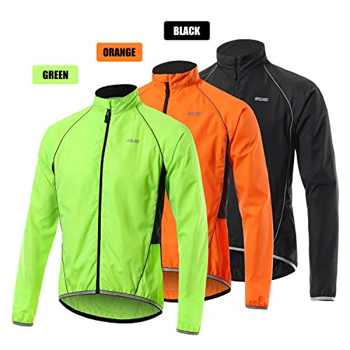 Walmeck- Reflecterend fietsjack voor heren, ademend, lange mouwen, fietsshirt, windmantel, vest, outdoorsportkleding - Image 3