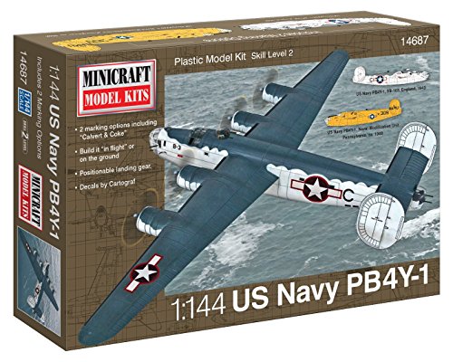 Minicraft PB4Y-1 USN with 2 Marking Options Model Kit, 1/144 Scale
