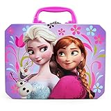 Disney Frozen Elsa, Anna & Olaf Deluxe Purple Tin Lunch Box