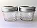 Mason Ball Jelly Jars-4 oz. each - Quilted Crystal Style-Set of 2