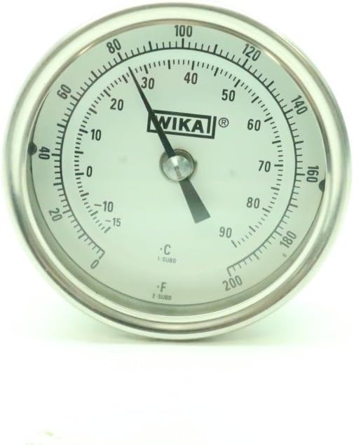 WIKA 9625B Temperature Gauge 3IN 0-200F/-15-90C D622303