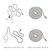 Bronze Pull Chain Set, Sunix 11.8” Ceiling Fan Pull Chain Included 35.4” Diameter 3.2 mm Beaded Extensions with 4 Connectors, Silver, One Pair