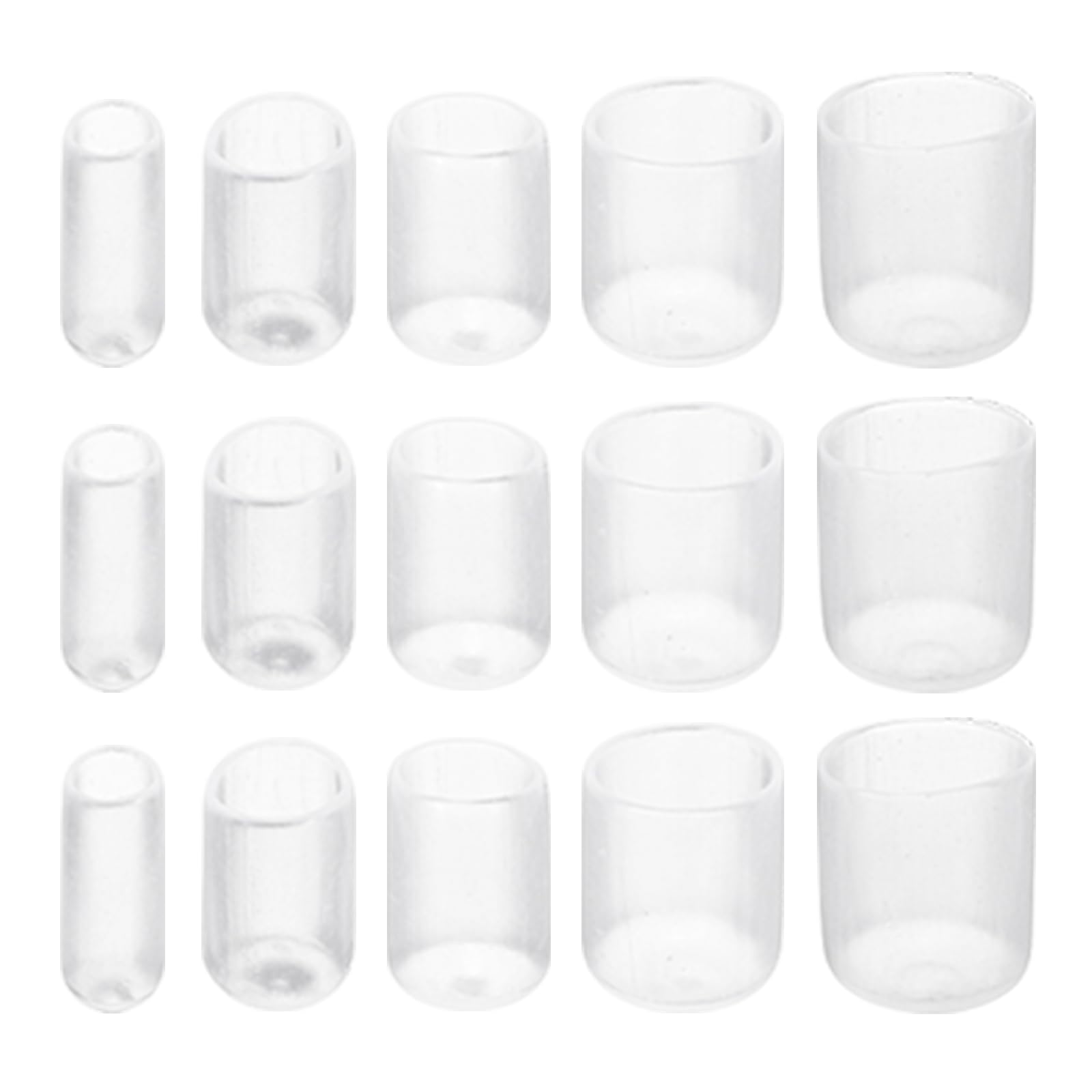 Rebower 50 Pack Screw Thread Protector Cover Rubber End Caps, [for Screw, Bolt, Rod End Cap] - 1/4 inch 3/8 inch 1/2 inch 5/8 inch 3/4 inch inner dia/Clear — image 1