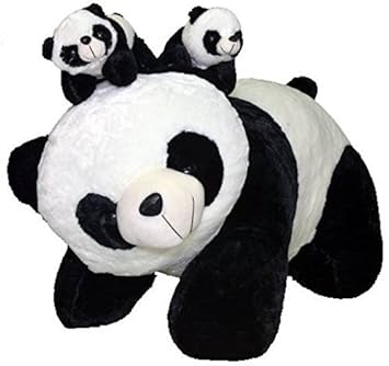 Deals India Fat standing mother Panda with two Baby panda (45cm)