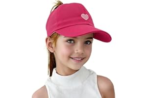Jastore Kids Baseball Hat Visor Little Girl Sun Protection Hat Ponytail Hole Sun Hat Beach Sun Hat for Children