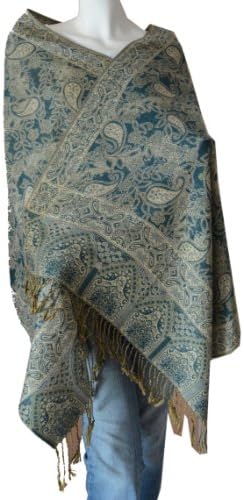 Jacquard Triplelayer Pashmina Shawl Wrap Stole Scarf (BJ)