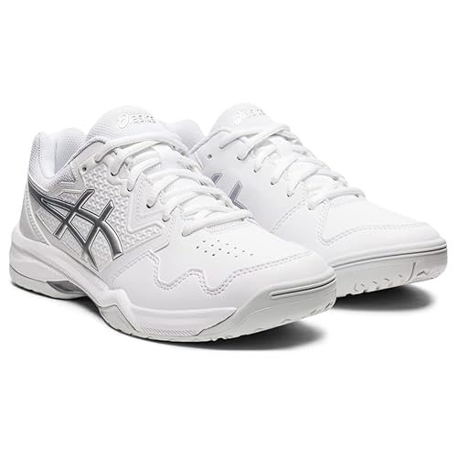 ASICS Women's Gel-Dedicate Tennis Shoes, White/Pure Silver